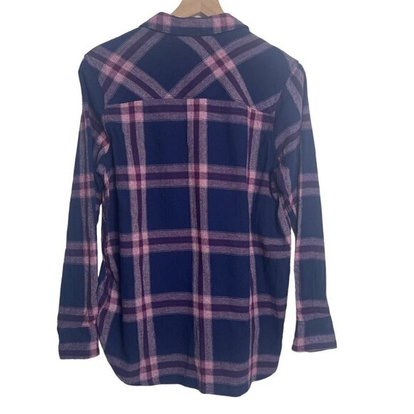 Woolrich Womens Button Up Long Sleeve Blue Red Flannel Shirt Size Large.‎ - Picture 2 of 10